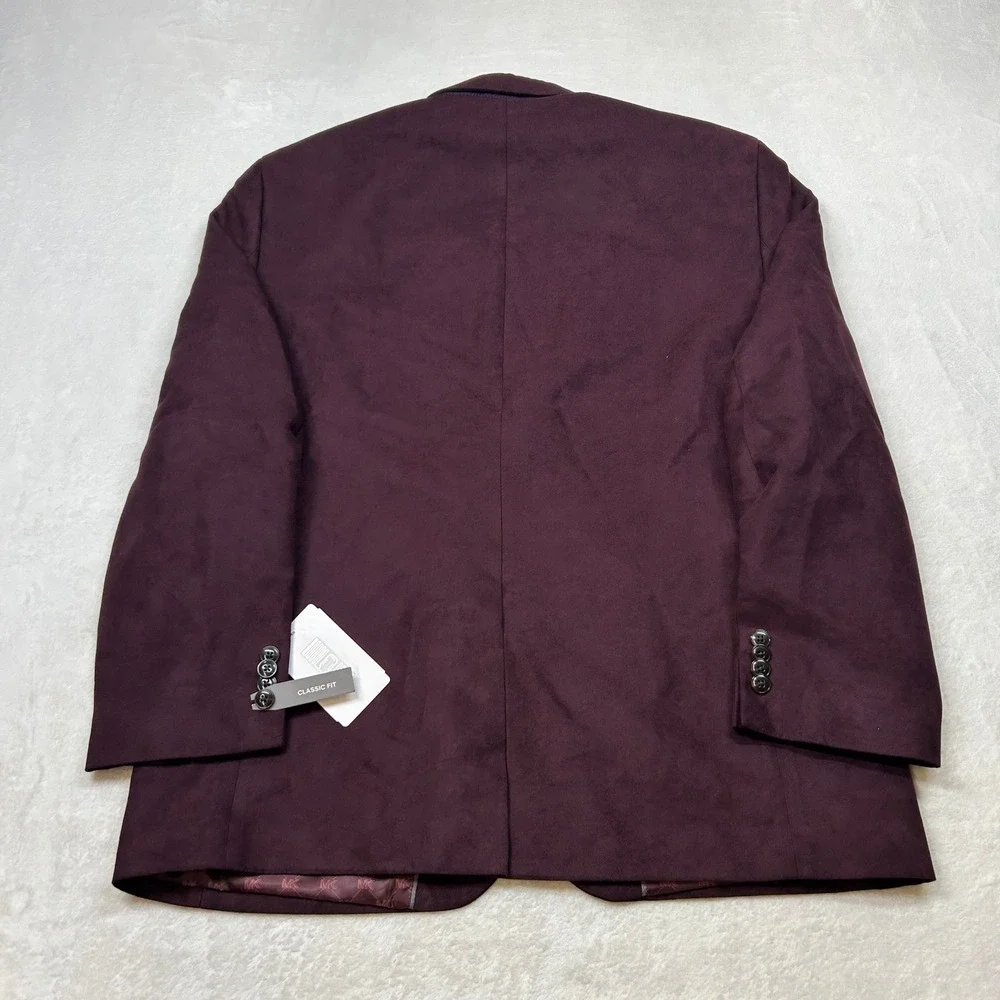 Michael Kors Faux Suede Sport Coat Mens 40S 40 Burgundy Red Classic Fit $295 NEW